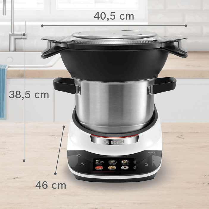 Bosch Robot Multifunción Cookit · 3 L · Cocina, mezcla y cocina al vapor en un solo equipo 6