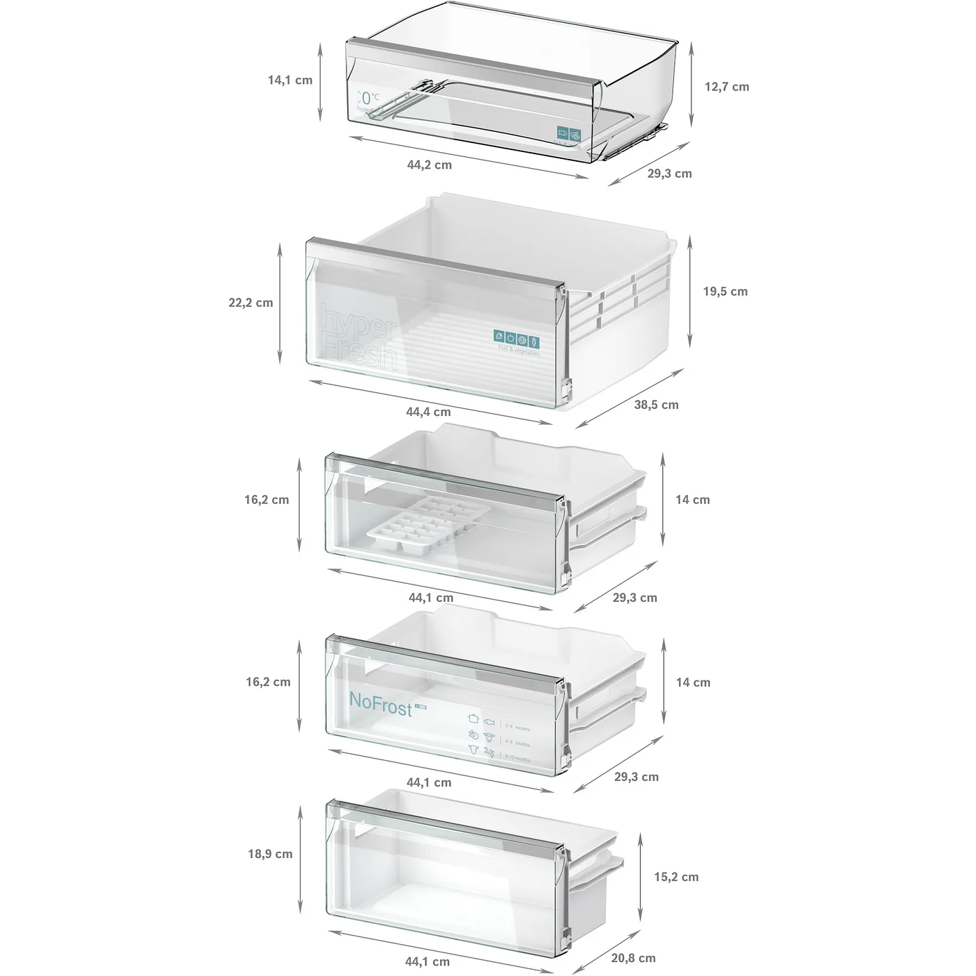 iQ300 Frigorífico combi integrable 193.5 x 55.8 cm Puerta fija 7