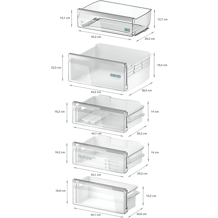 iQ300 Frigorífico combi integrable 193.5 x 55.8 cm Puerta fija 7