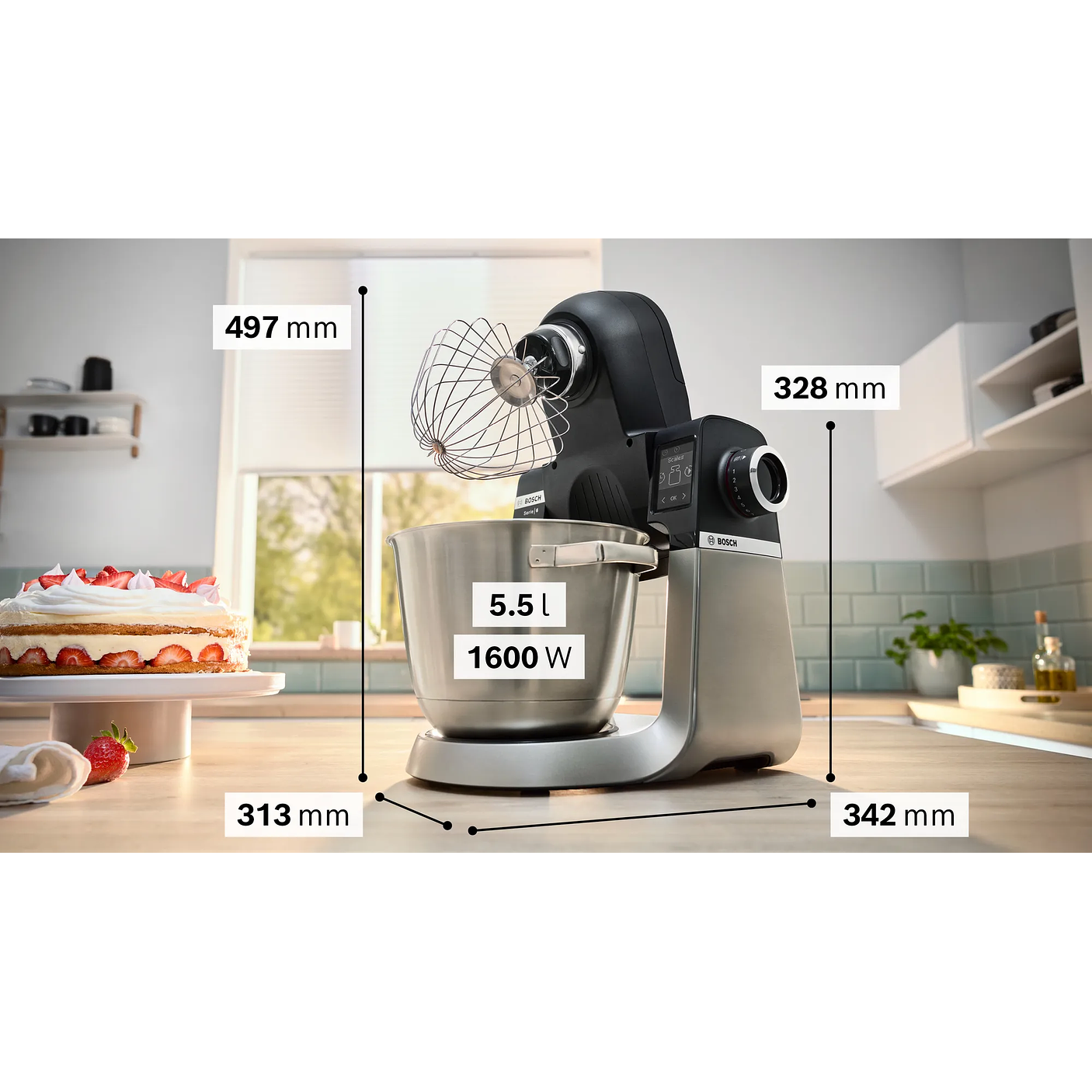 Serie 6 Robot de cocina con báscula 1600 W Negro/Inox 3