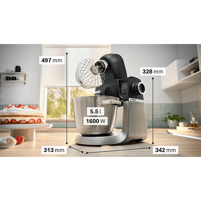 Serie 6 Robot de cocina con báscula 1600 W Negro/Inox 3