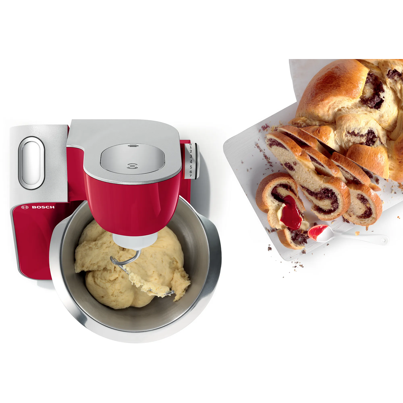 Serie 4 Robot de cocina MUM 5 1000 W Rojo y Plateado 4