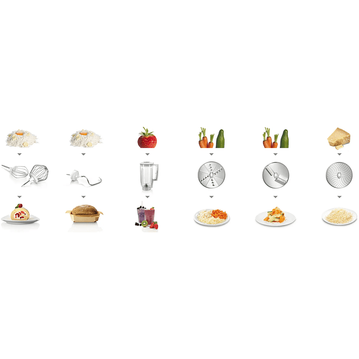 Serie 4 Robot de cocina MUM 5 1000 W Rojo y Plateado 5