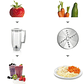 Serie 4 Robot de cocina MUM 5 1000 W Rojo y Plateado - Miniatura 5