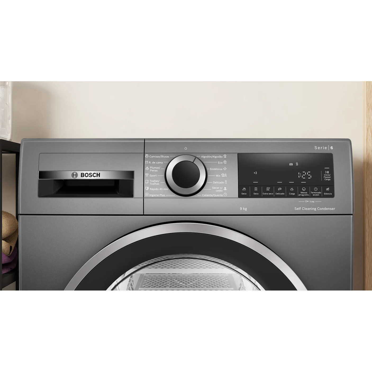 Serie 6 Secadora con bomba de calor 9 kg Gris-hierro fundido 2