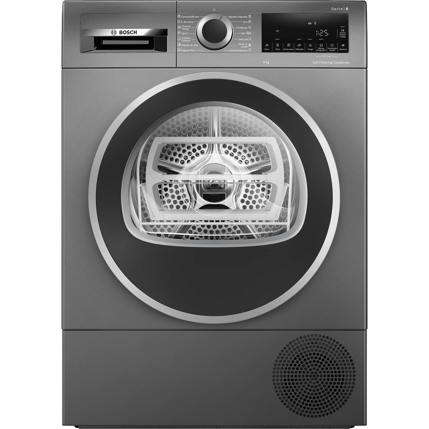 Serie 6 Secadora con bomba de calor 9 kg Gris-hierro fundido 1