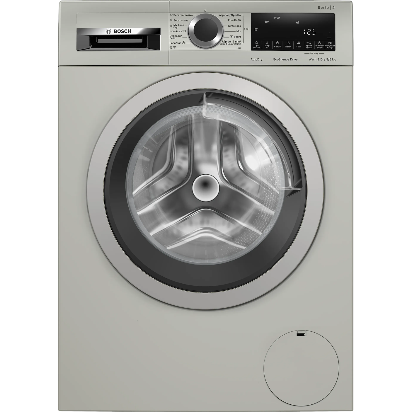 Serie 4 Lavadora-secadora 9/5 kg máx. 1400 rpm, Acero mate antihuellas 1