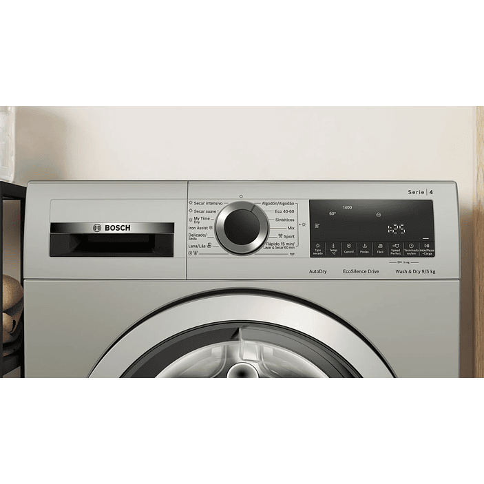 Serie 4 Lavadora-secadora 9/5 kg máx. 1400 rpm, Acero mate antihuellas 2