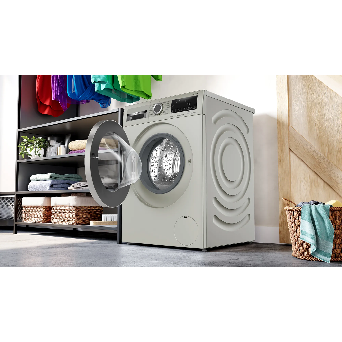 Serie 4 Lavadora-secadora 9/5 kg máx. 1400 rpm, Acero mate antihuellas 3