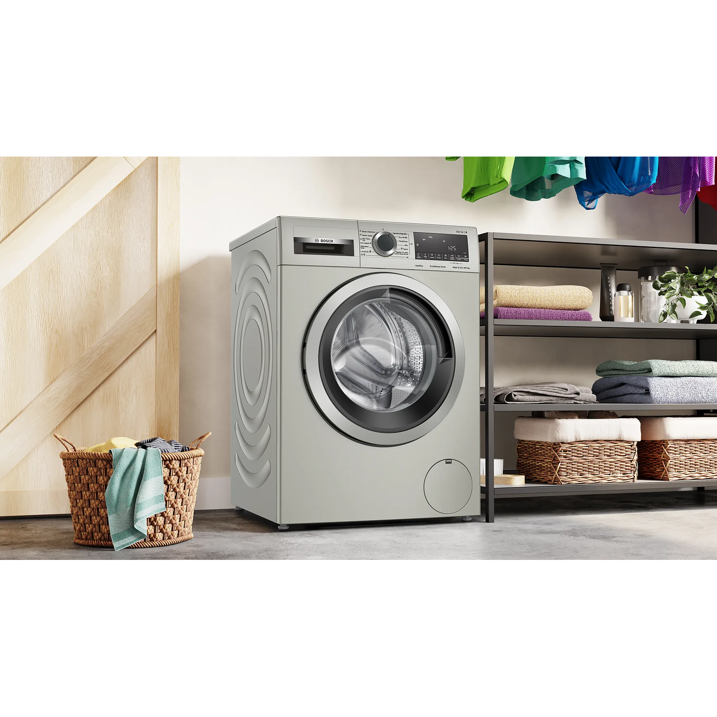 Serie 4 Lavadora-secadora 9/5 kg máx. 1400 rpm, Acero mate antihuellas 4