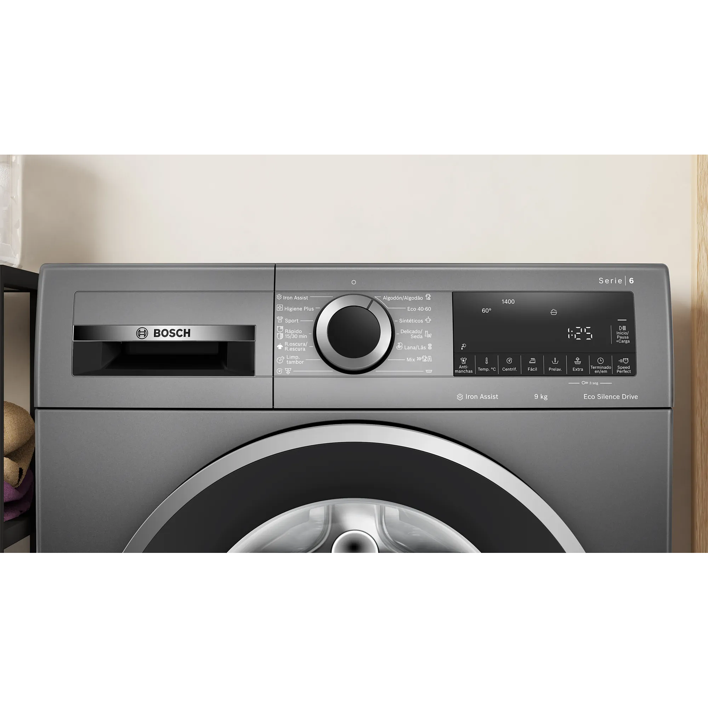 Serie 6 Lavadora de carga frontal 9 kg máx. 1400 rpm Gris 2