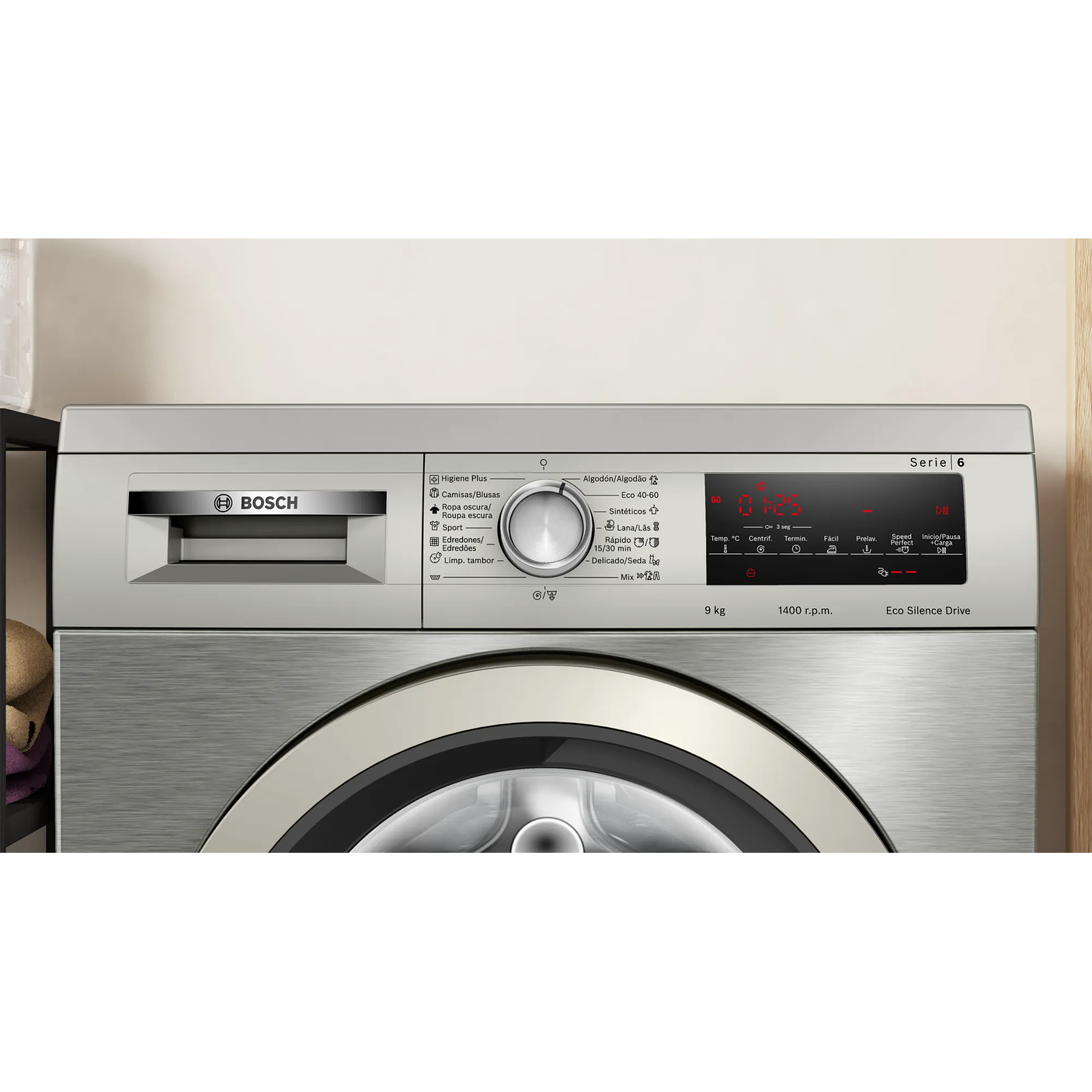 Serie 6 Lavadora de carga frontal 9 kg máx. 1400 rpm Inox 2