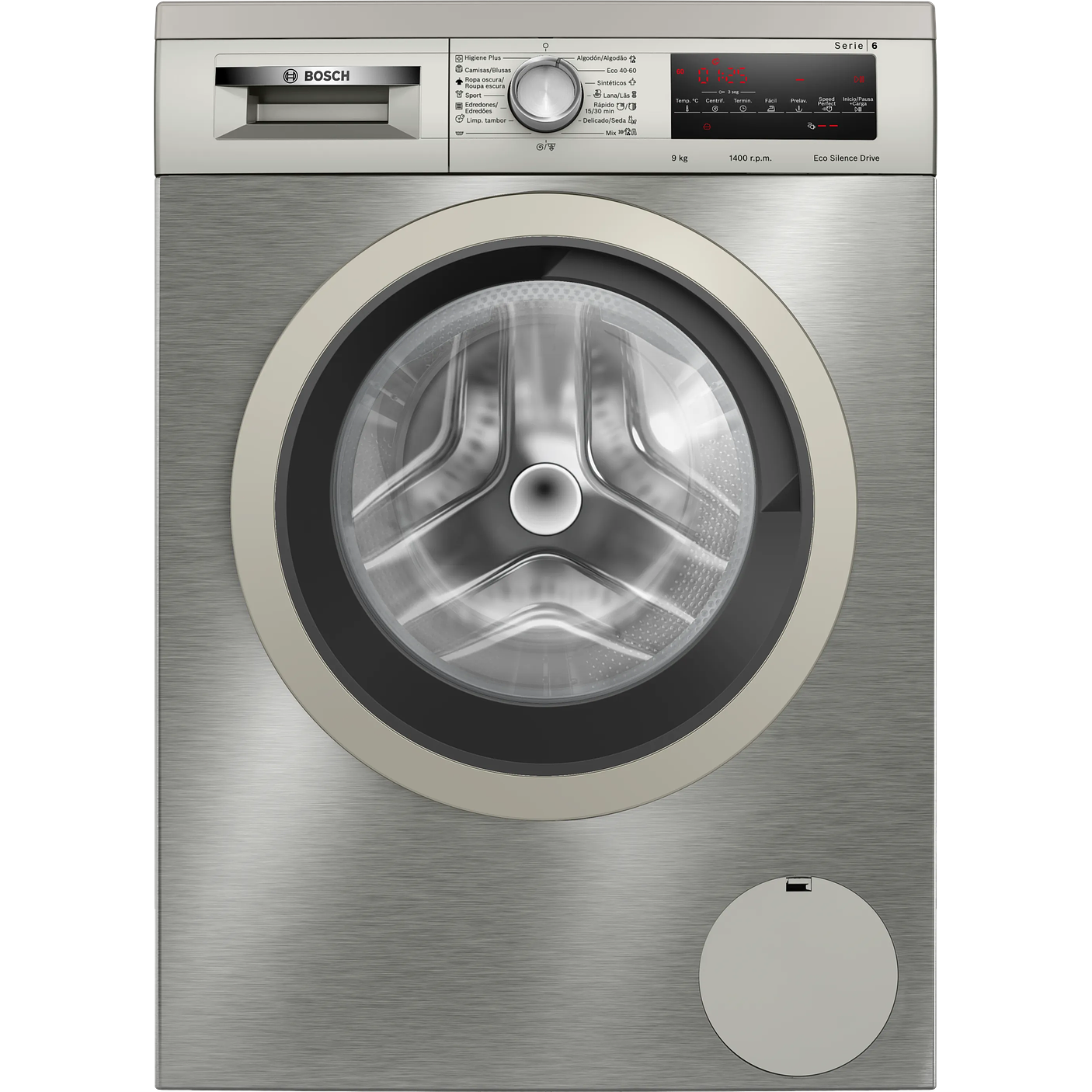 Serie 6 Lavadora de carga frontal 9 kg máx. 1400 rpm Inox 1