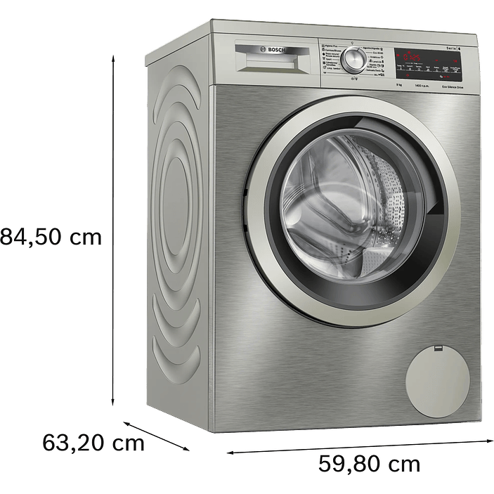 Serie 6 Lavadora de carga frontal 9 kg máx. 1400 rpm Inox 7
