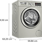 Serie 6 Lavadora de carga frontal 8 kg máx. 1400 rpm Inox - Miniatura 2
