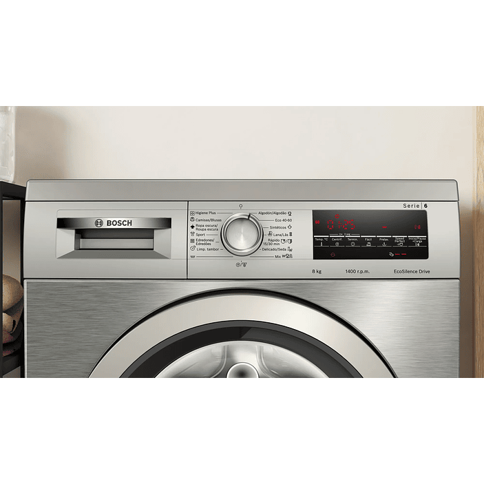 Serie 6 Lavadora de carga frontal 8 kg máx. 1400 rpm Inox 8