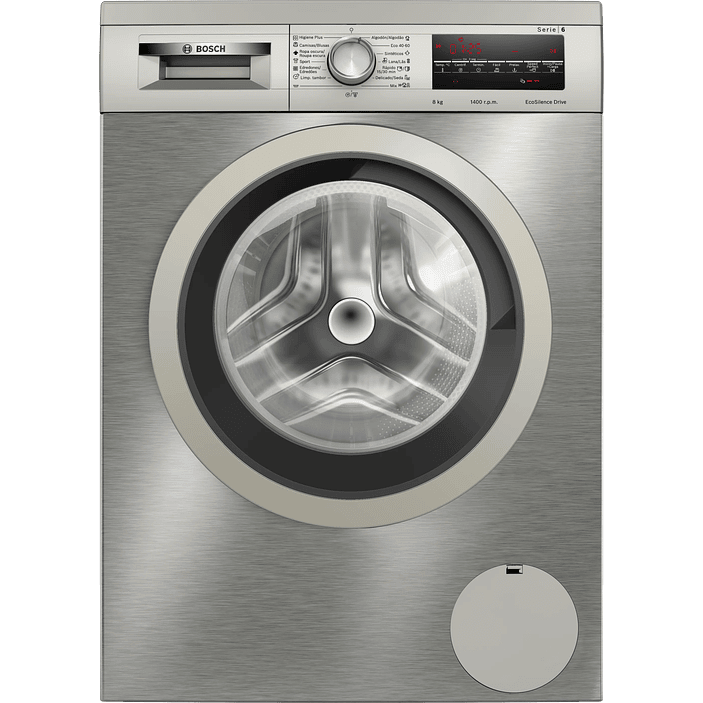 Serie 6 Lavadora de carga frontal 8 kg máx. 1400 rpm Inox 1
