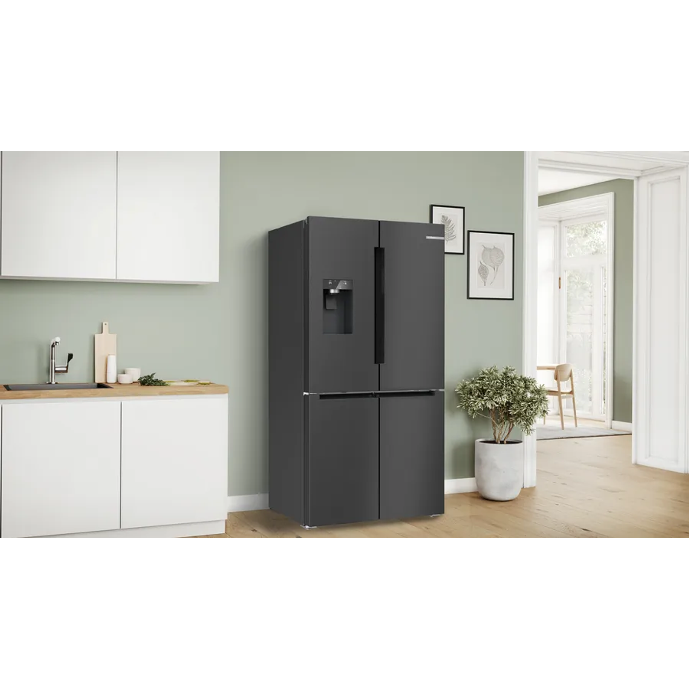 Serie 6 Multipuerta 183 x 90.5 cm Acero negro antihuellas, Total NoFrost 2