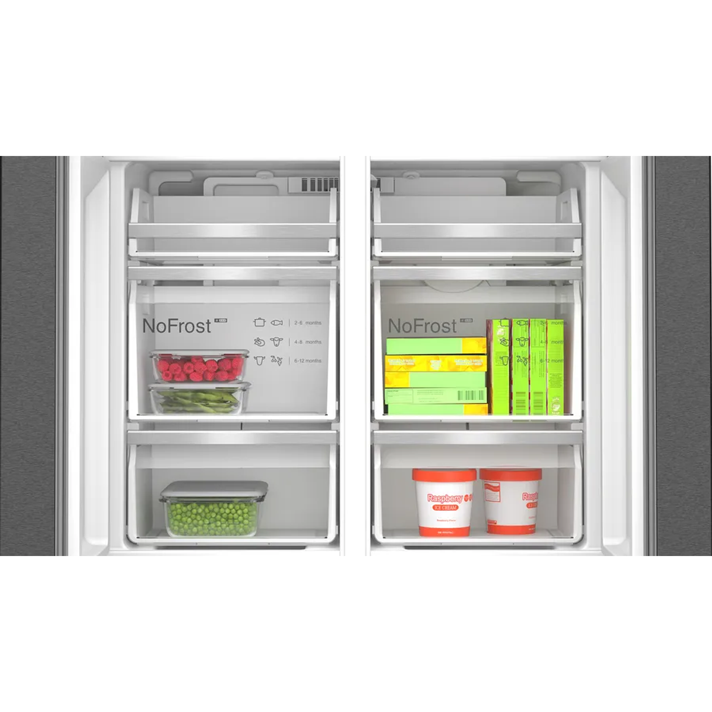 Serie 6 Multipuerta 183 x 90.5 cm Acero negro antihuellas, Total NoFrost 8