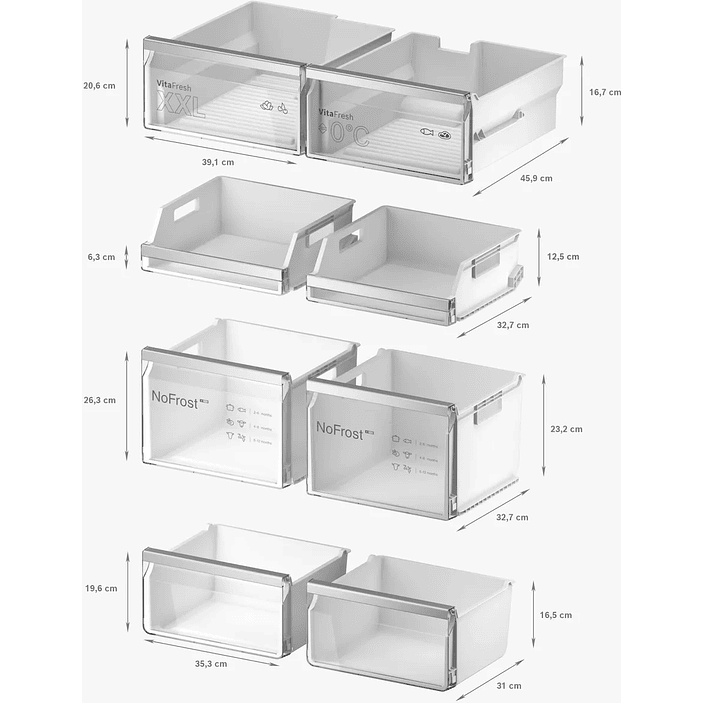Serie 6 Multipuerta 183 x 90.5 cm Acero negro antihuellas, Total NoFrost 21