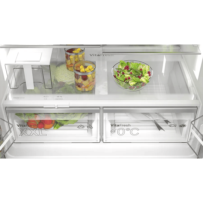 Serie 6 Multipuerta 183 x 90.5 cm Acero negro antihuellas, Total NoFrost 10