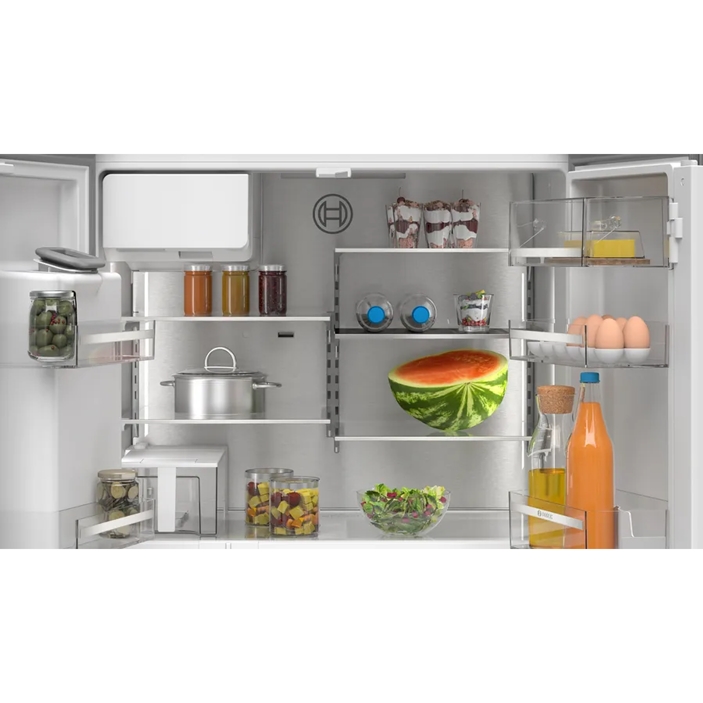 Serie 6 Multipuerta 183 x 90.5 cm Acero negro antihuellas, Total NoFrost 14