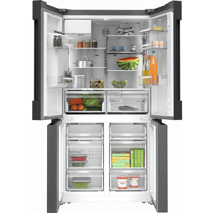 Serie 6 Multipuerta 183 x 90.5 cm Acero negro antihuellas, Total NoFrost 15