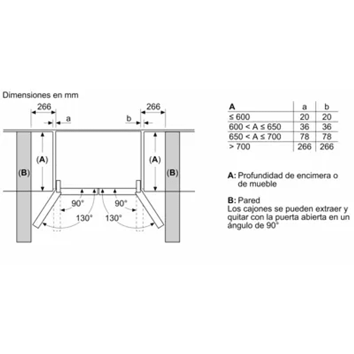 Serie 4 Multipuerta puertas de cristal 189.5 x 85.5 cm Negro, Total NoFrost 15