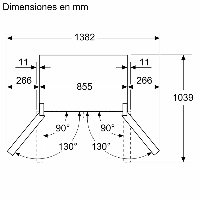 Serie 4 Multipuerta puertas de cristal 189.5 x 85.5 cm Negro, Total NoFrost 14