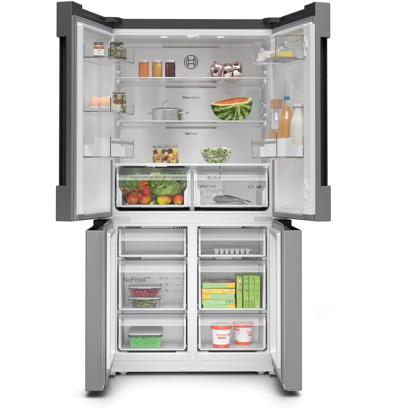 Serie 4 Multipuerta 183 x 90.5 cm Acero antihuellas, Total NoFrost, VitaFresh 7