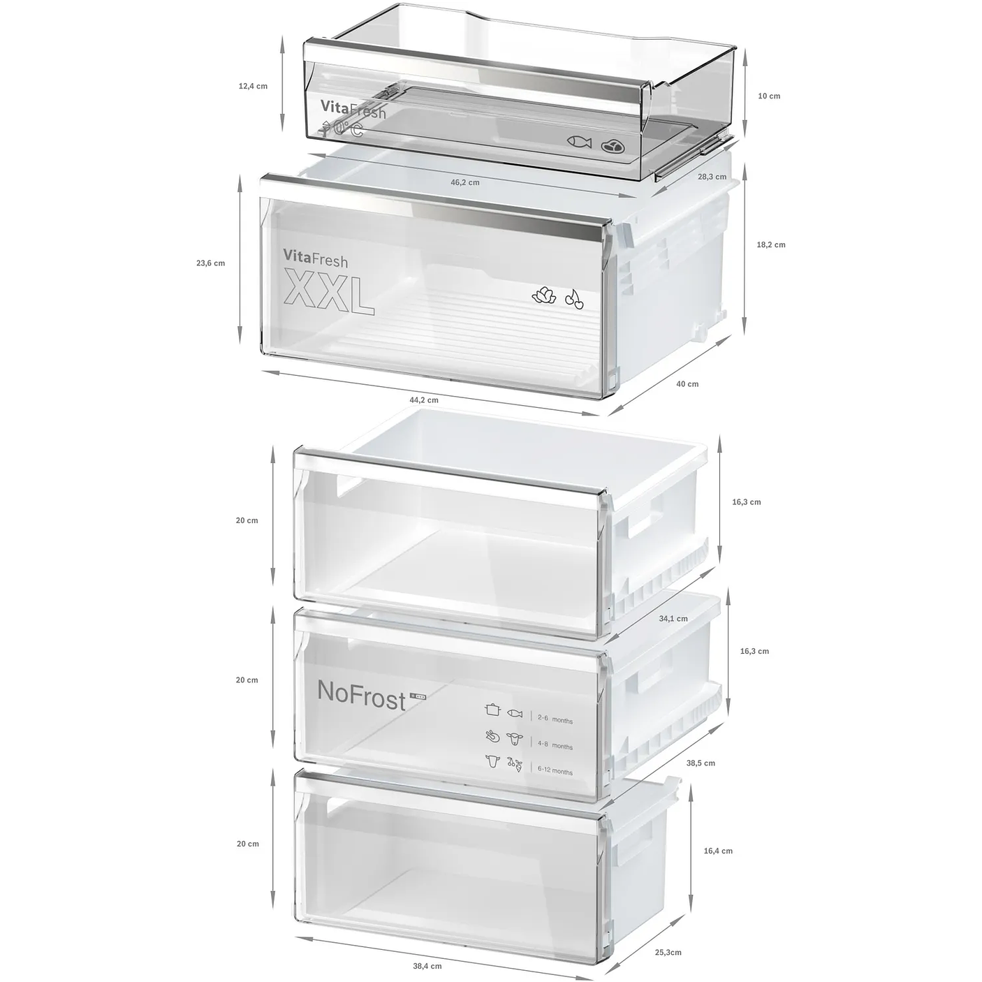 Serie 6 Frigorífico combinado de libre instalación 203 x 60 cm Acero antihuellas, Total NoFrost 6