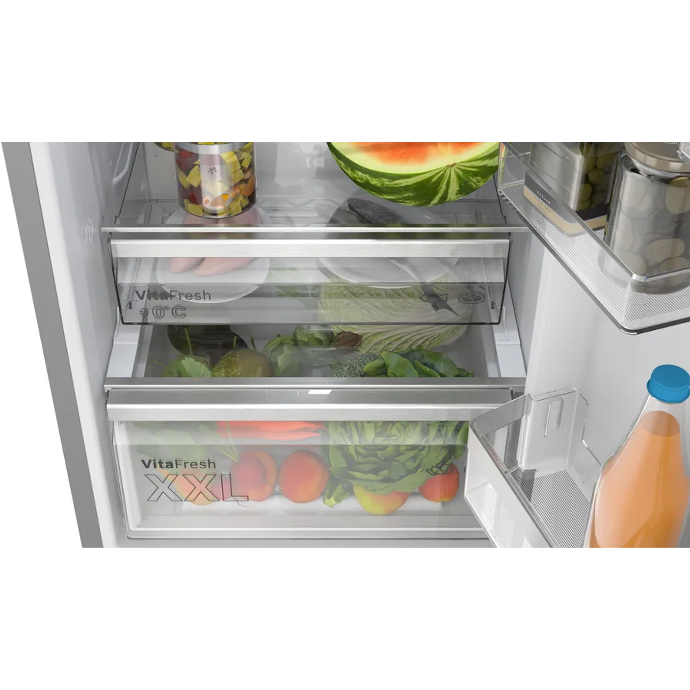 Serie 6 Frigorífico combinado de libre instalación 203 x 60 cm Acero antihuellas, Total NoFrost 9