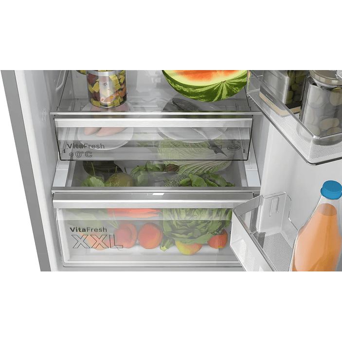 Serie 6 Frigorífico combinado de libre instalación 203 x 60 cm Acero antihuellas, Total NoFrost 9