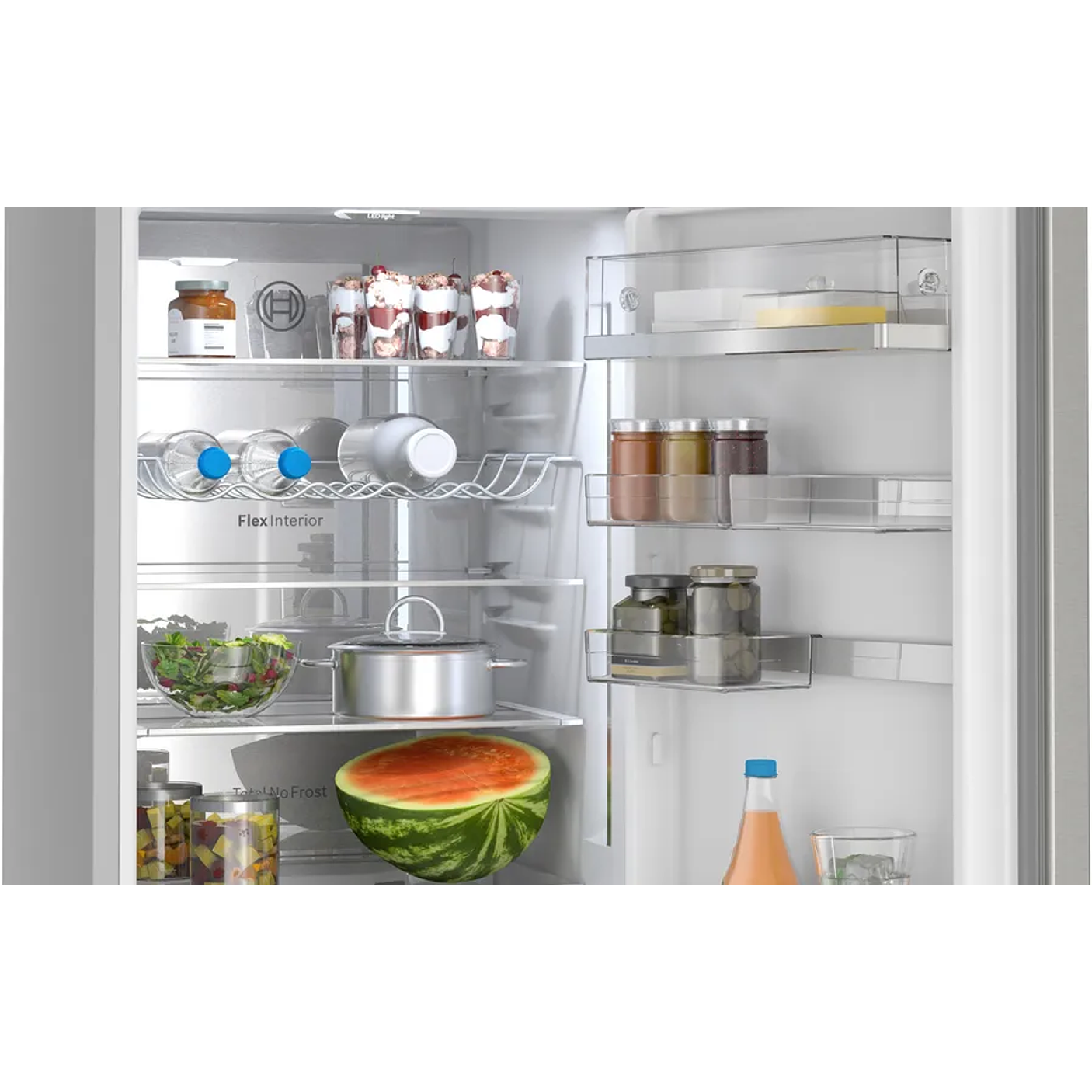 Serie 6 Frigorífico combinado de libre instalación 203 x 60 cm Acero antihuellas, Total NoFrost 10