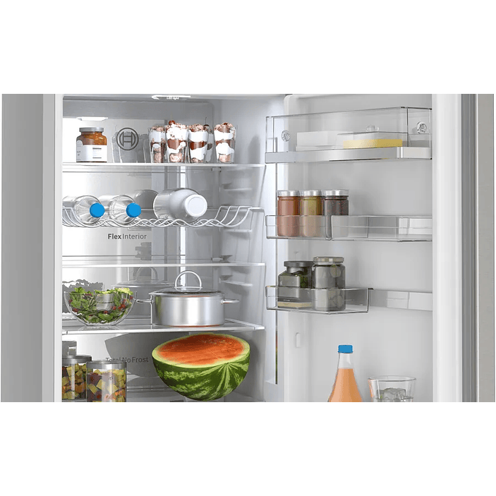 Serie 6 Frigorífico combinado de libre instalación 203 x 60 cm Acero antihuellas, Total NoFrost 10