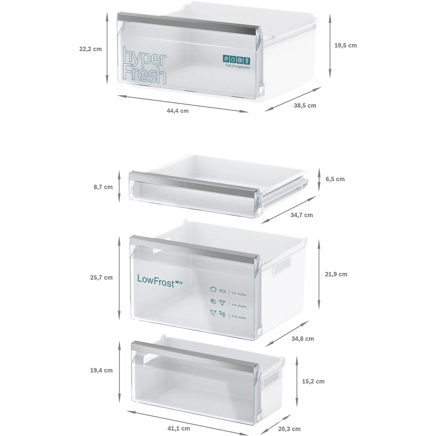 iQ300 Frigorífico combi integrable 177.2 x 54.1 cm Puerta deslizante 7