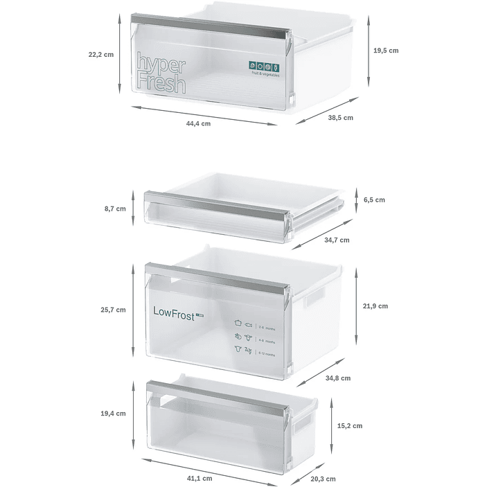 iQ300 Frigorífico combi integrable 177.2 x 54.1 cm Puerta deslizante 7
