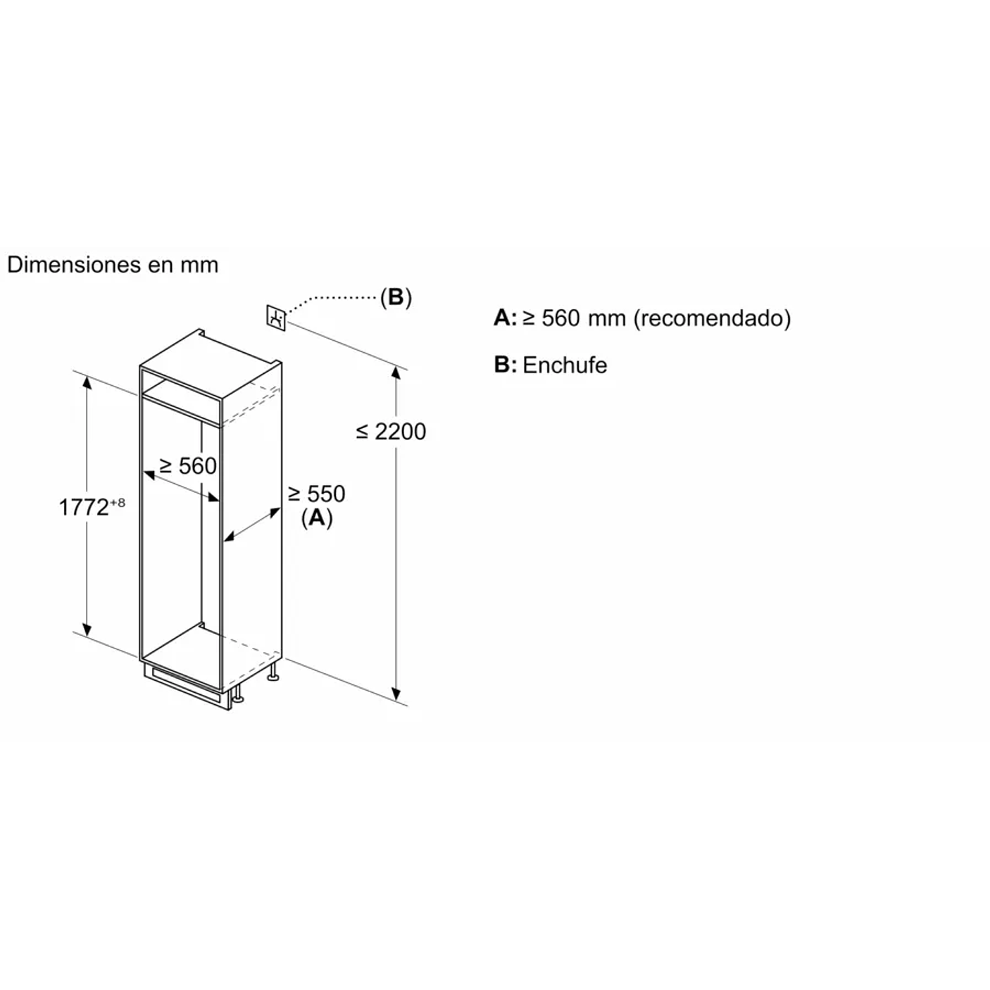 iQ300 Frigorífico combi integrable 177.2 x 54.1 cm Puerta deslizante 9