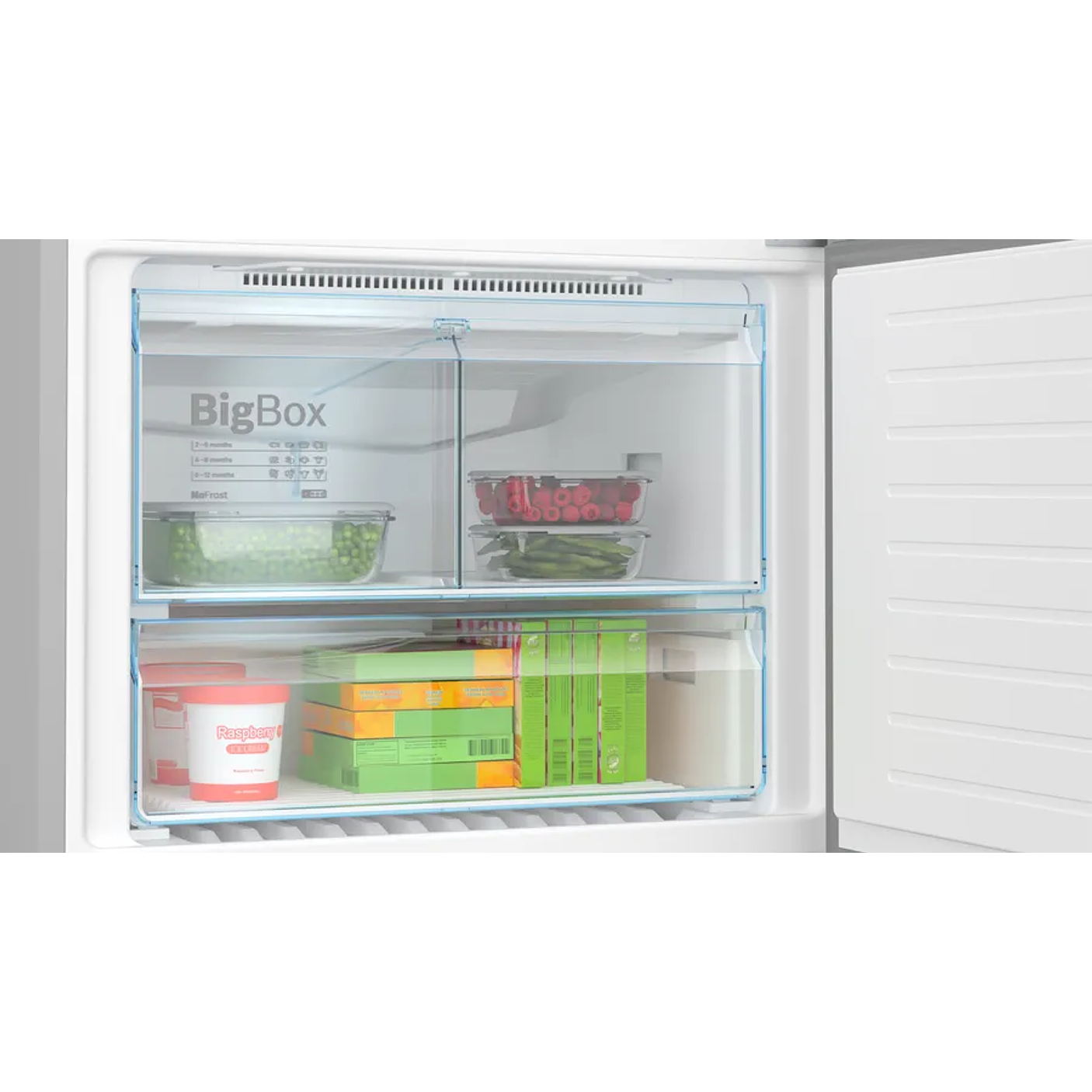 Serie 6 Frigorífico combinado de libre instalación 186 x 86 cm Acero antihuellas, Total NoFrost, Función refrigeración 