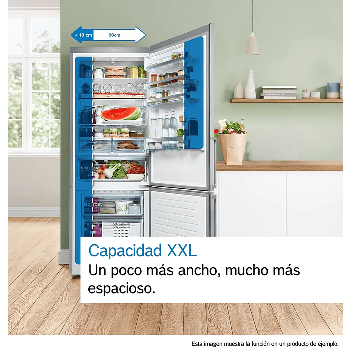 Serie 6 Frigorífico combinado de libre instalación 186 x 86 cm Acero antihuellas, Total NoFrost, Función refrigeración 