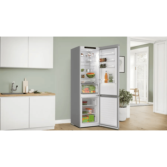 Serie 4 Frigorífico combinado de libre instalación 203 x 60 cm Acero mate antihuellas, Total NoFrost 8