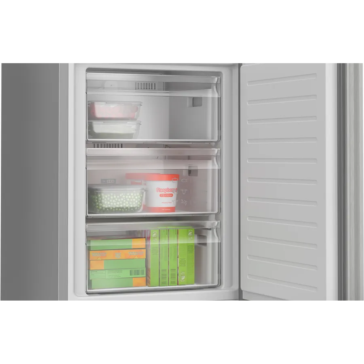 Serie 4 Frigorífico combinado de libre instalación 203 x 60 cm Acero mate antihuellas, Total NoFrost 15