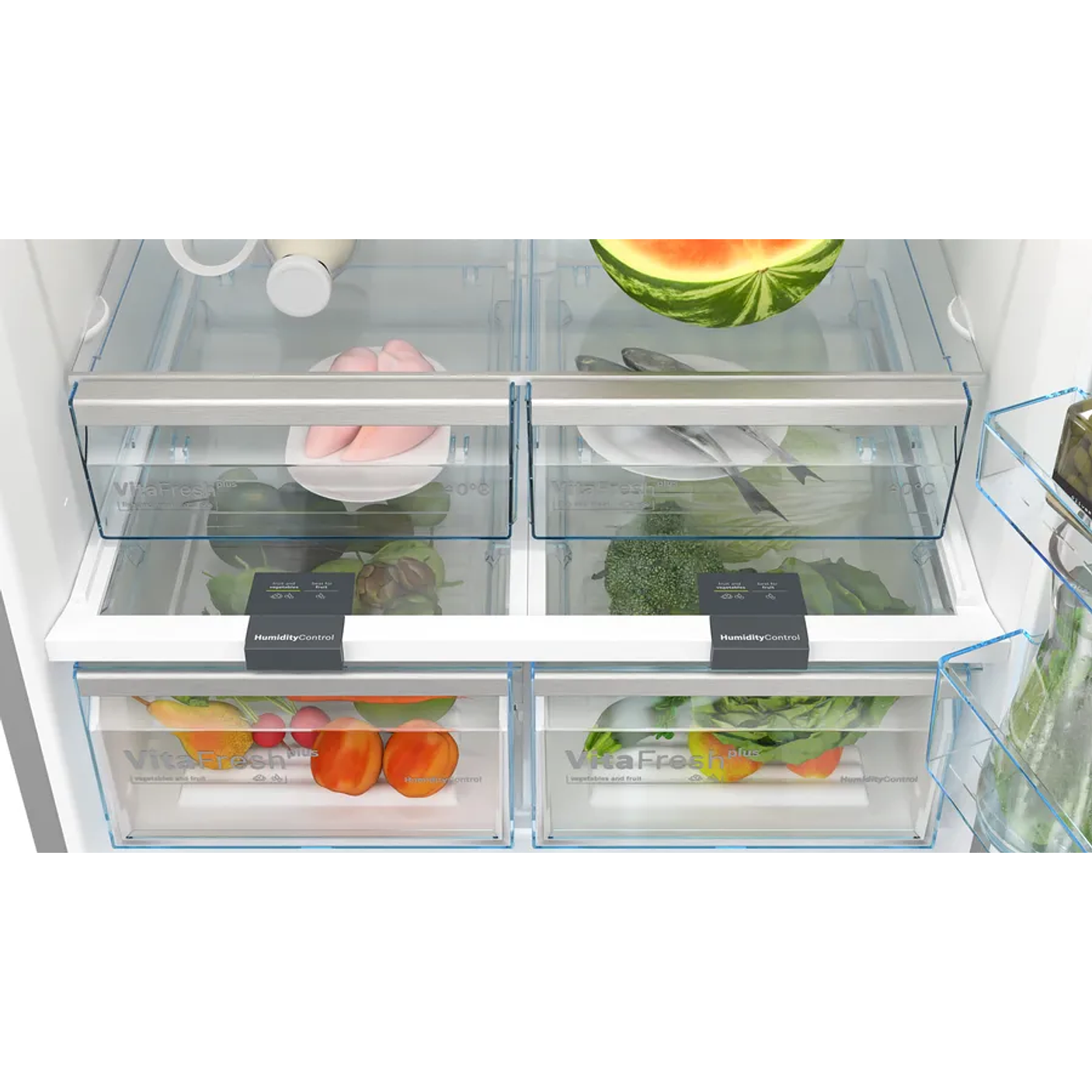 Serie 4 Frigorífico combinado de libre instalación 186 x 86 cm Acero antihuellas, Total NoFrost 4