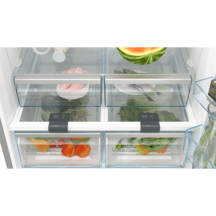 Serie 4 Frigorífico combinado de libre instalación 186 x 86 cm Acero antihuellas, Total NoFrost 4