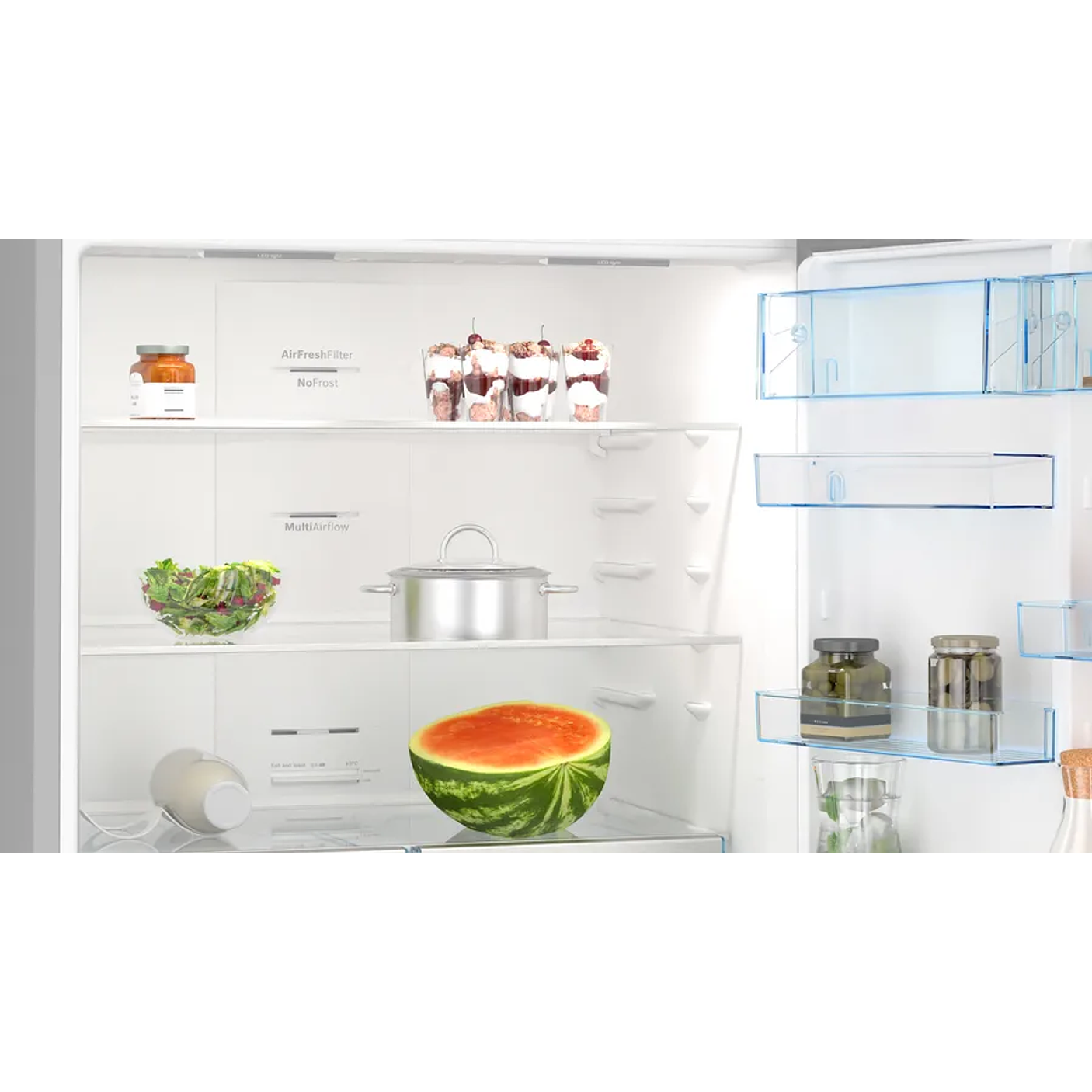 Serie 4 Frigorífico combinado de libre instalación 186 x 86 cm Acero antihuellas, Total NoFrost 5