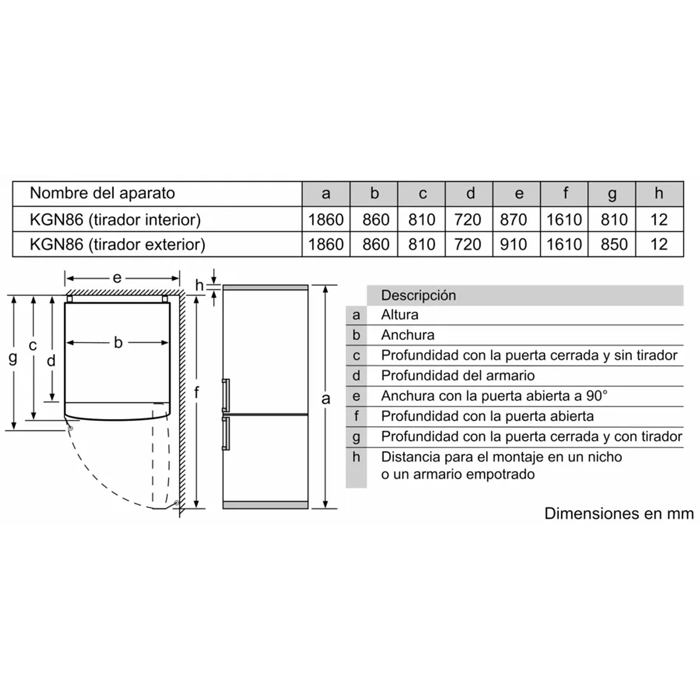 Serie 4 Frigorífico combinado de libre instalación 186 x 86 cm Acero antihuellas, Total NoFrost 12
