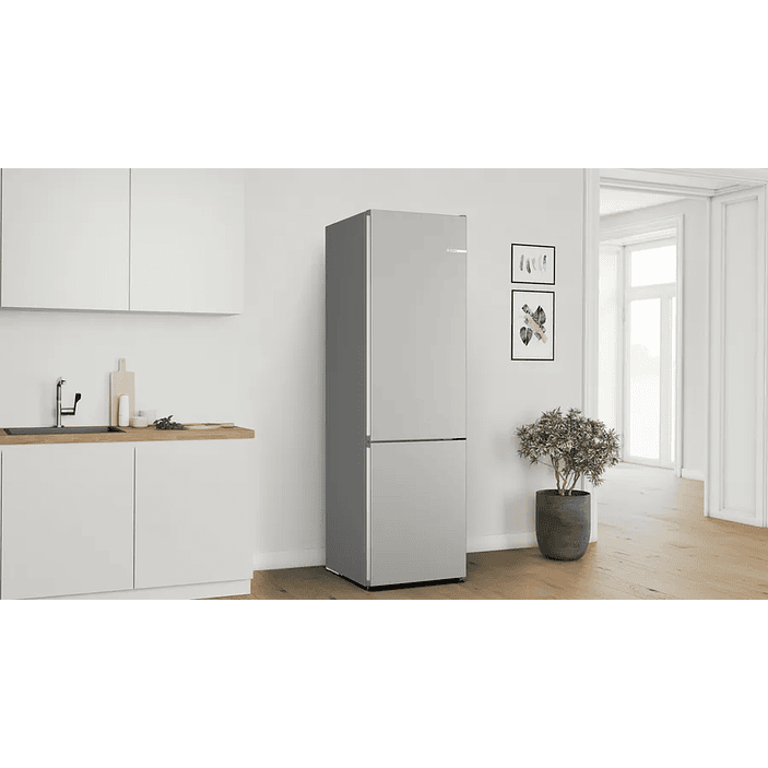 Serie 4 Frigorífico combinado de libre instalación 203 x 60 cm Acero antihuellas, Total NoFrost, Tiradores laterales integrados 3