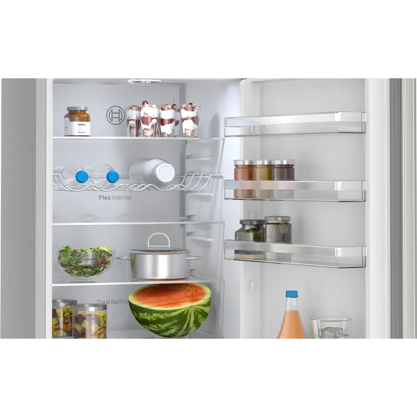 Serie 4 Frigorífico combinado de libre instalación 203 x 60 cm Acero antihuellas, Total NoFrost, Tiradores laterales integrados 5