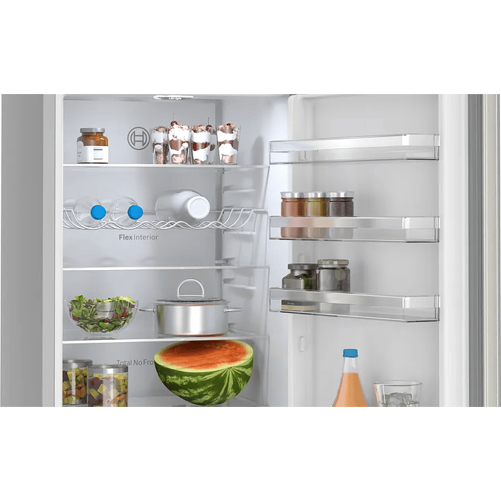 Serie 4 Frigorífico combinado de libre instalación 203 x 60 cm Acero antihuellas, Total NoFrost, Tiradores laterales integrados 5