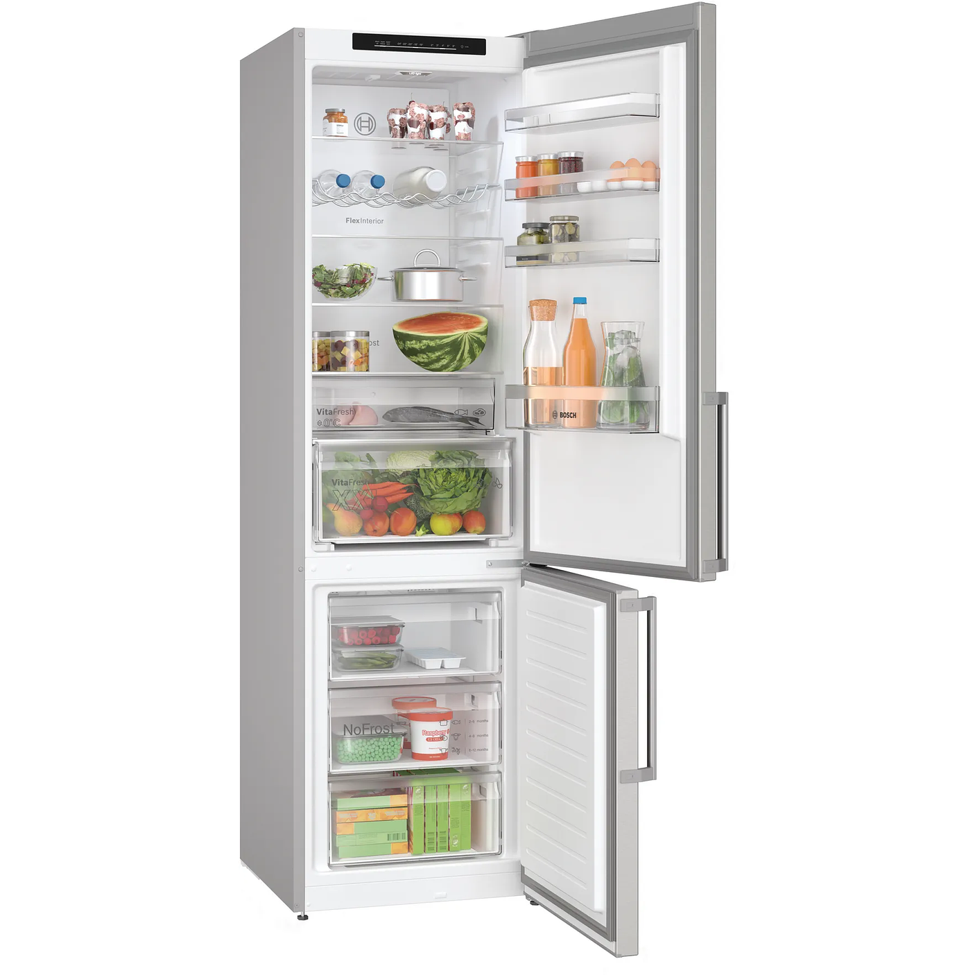 Serie 4 Frigorífico combinado de libre instalación 203 x 60 cm Acero antihuellas, Total NoFrost 6